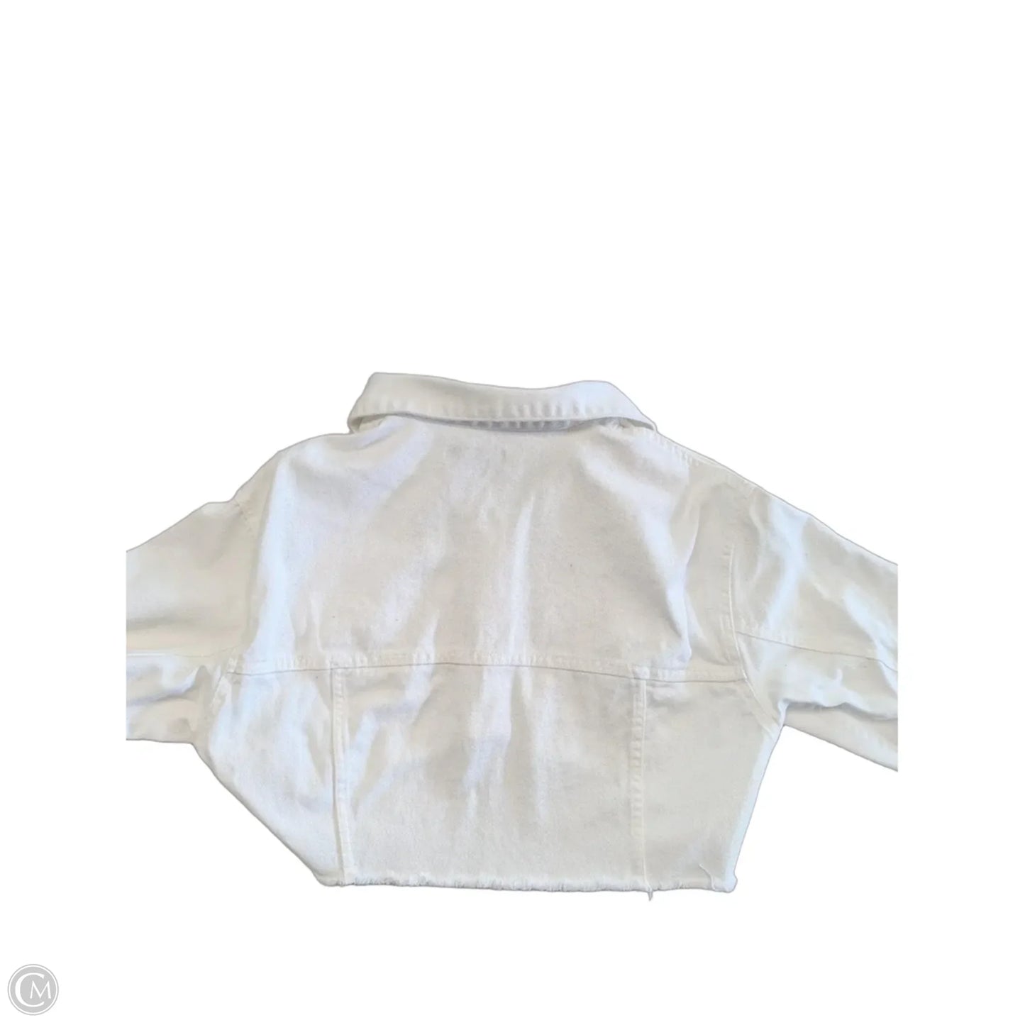 Jacket Denim By Love Tree In White, Size: L
