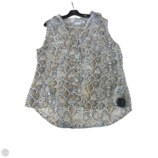 Top Sleeveless By New York And Co In Snakeskin Print, Size: Xl