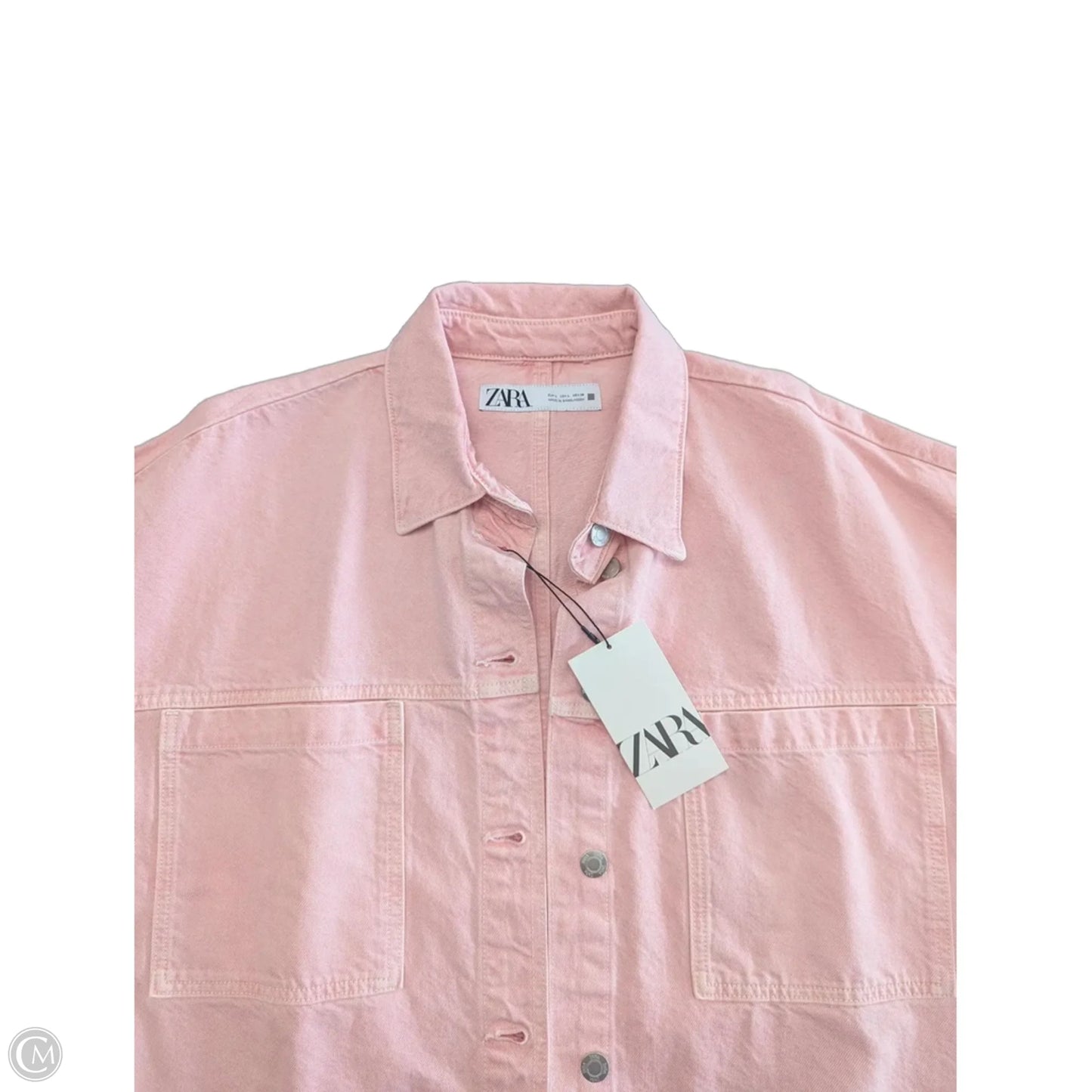 Jacket Denim By Zara, Size: L