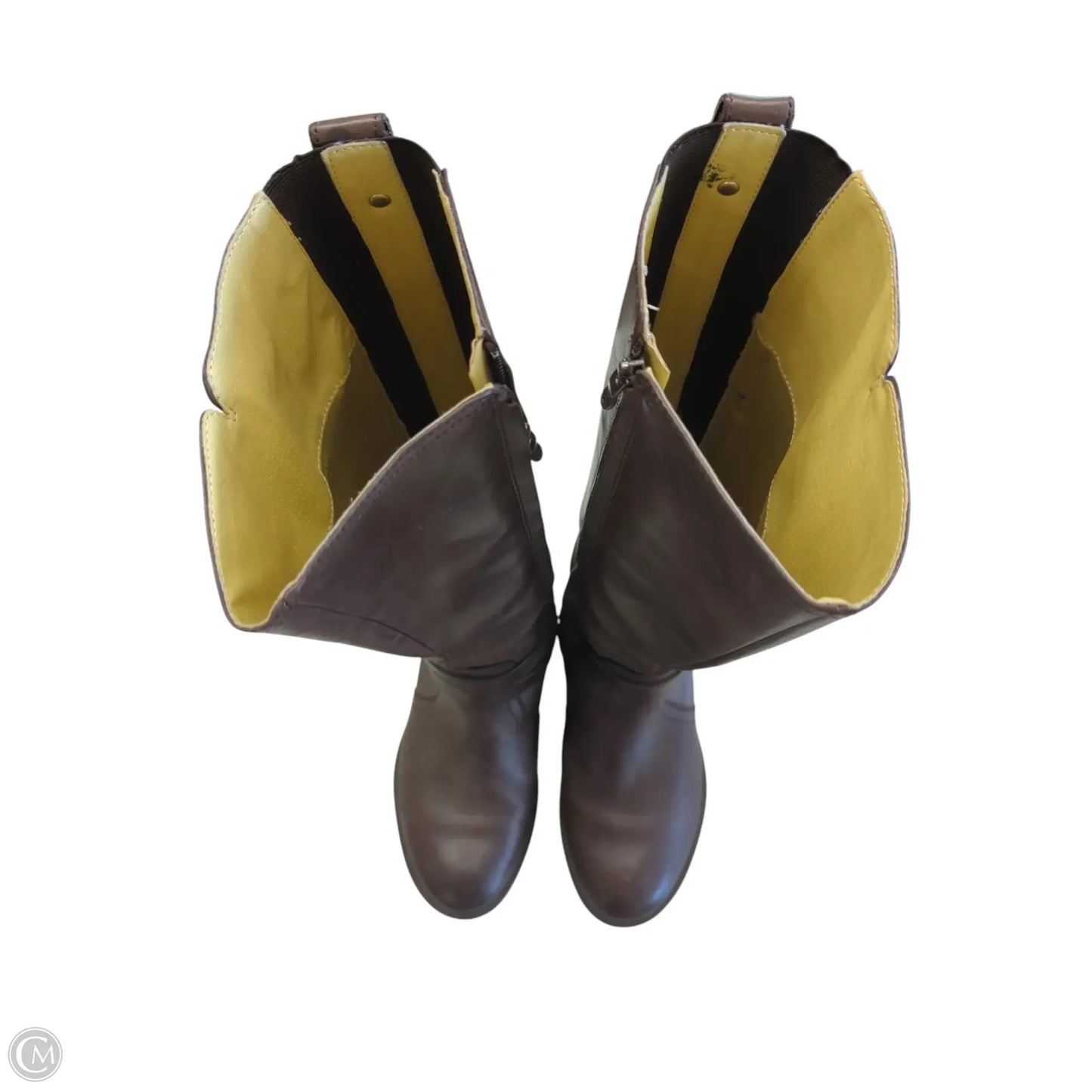 Boots Knee Flats By Clothes Mentor In Brown, Size: 8.5