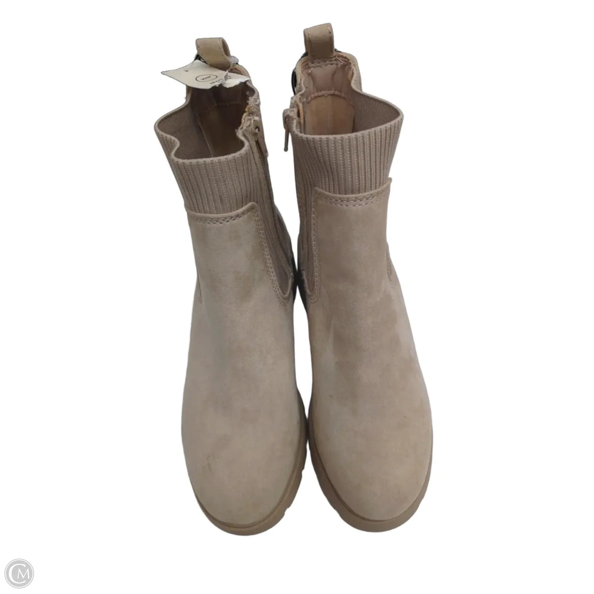 Boots Mid-calf Heels By No Boundaries In Tan, Size: 10