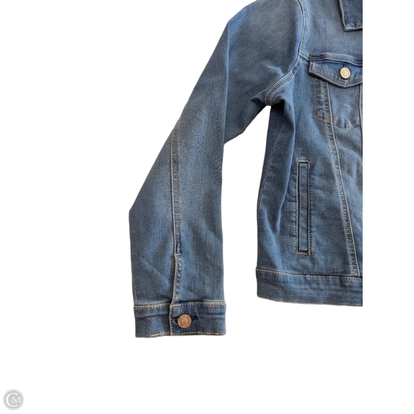 Jacket Denim By Seven 7 In Blue, Size: M