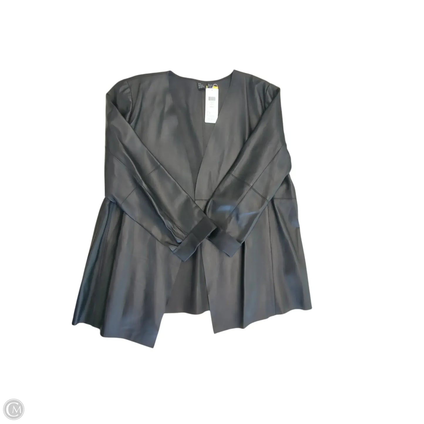 Jacket Leather By Eileen Fisher In Black, Size: Xl