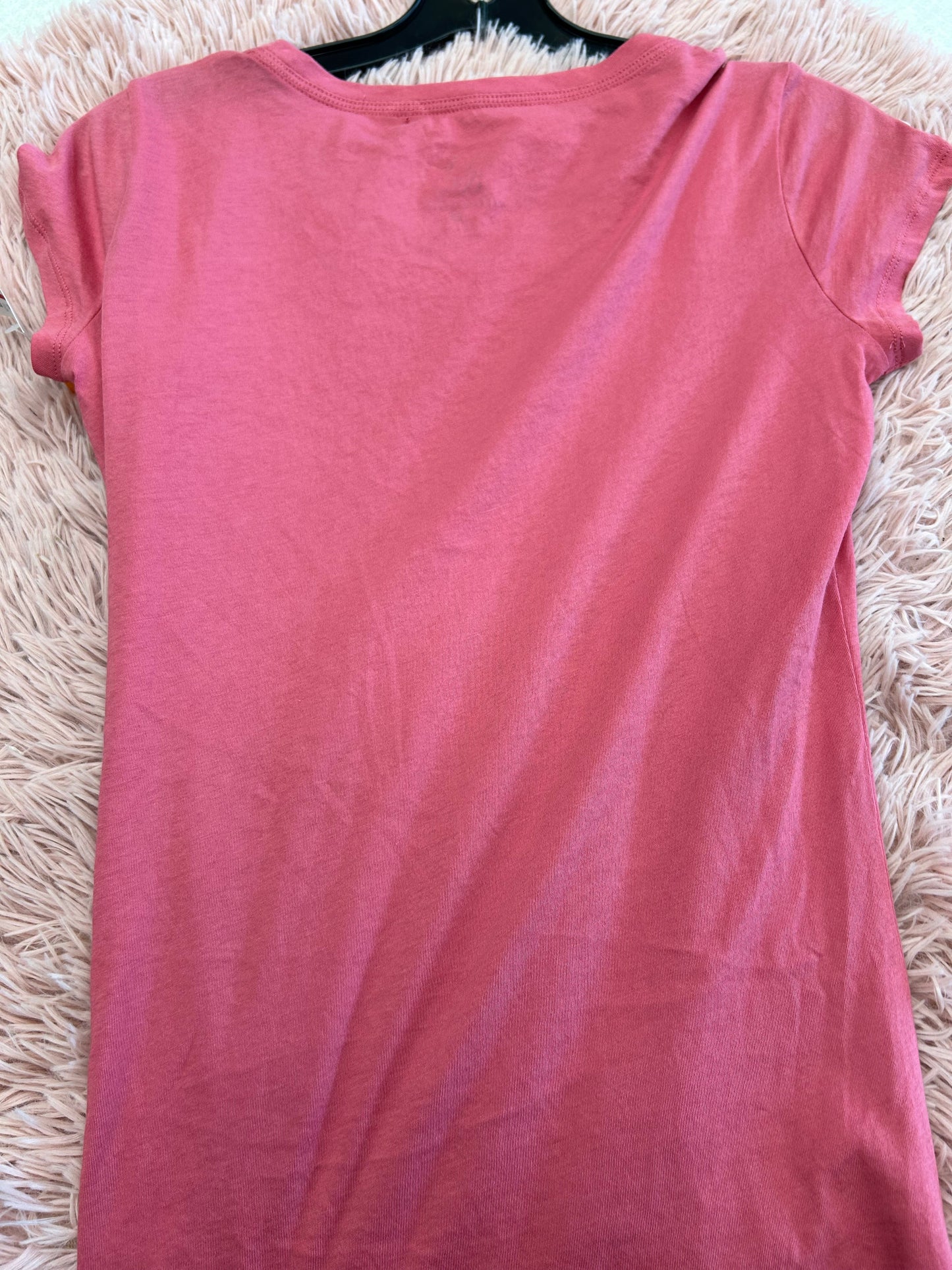 Pink Top Short Sleeve New York And Co, Size Xs