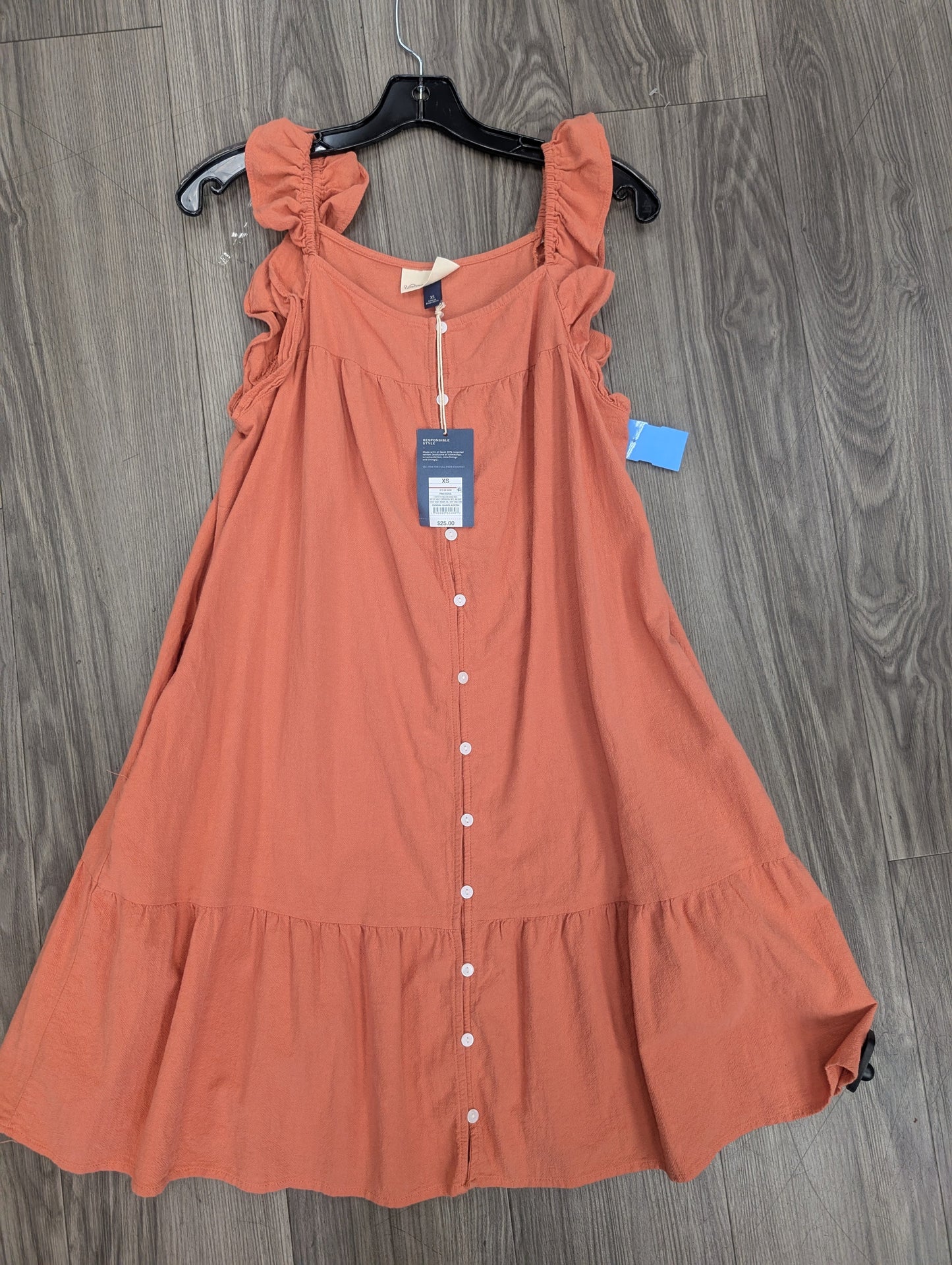 Dress Casual Midi By Universal Thread In Coral, Size: Xs