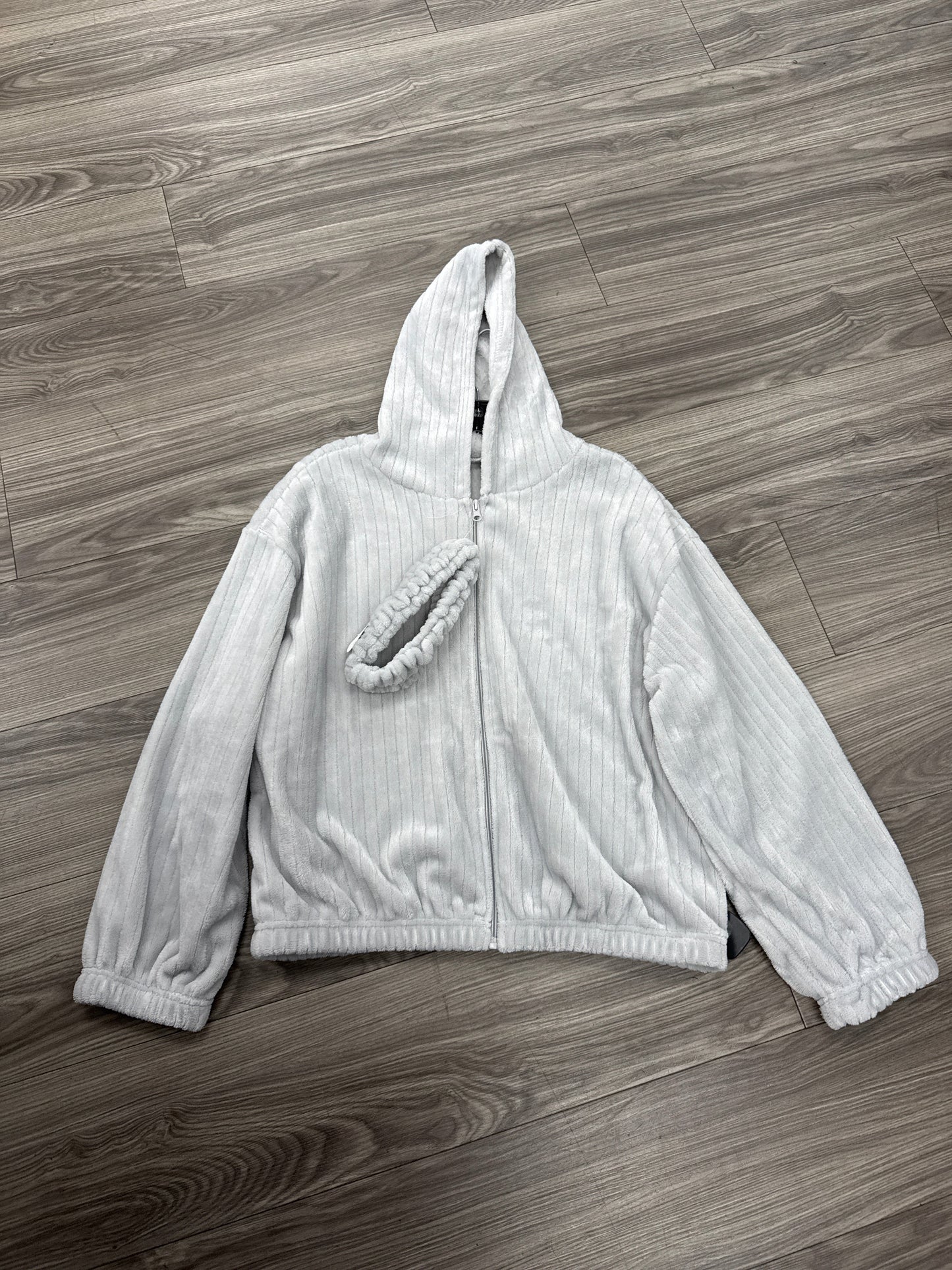 Jacket Fleece By Clothes Mentor In Grey, Size: Xl