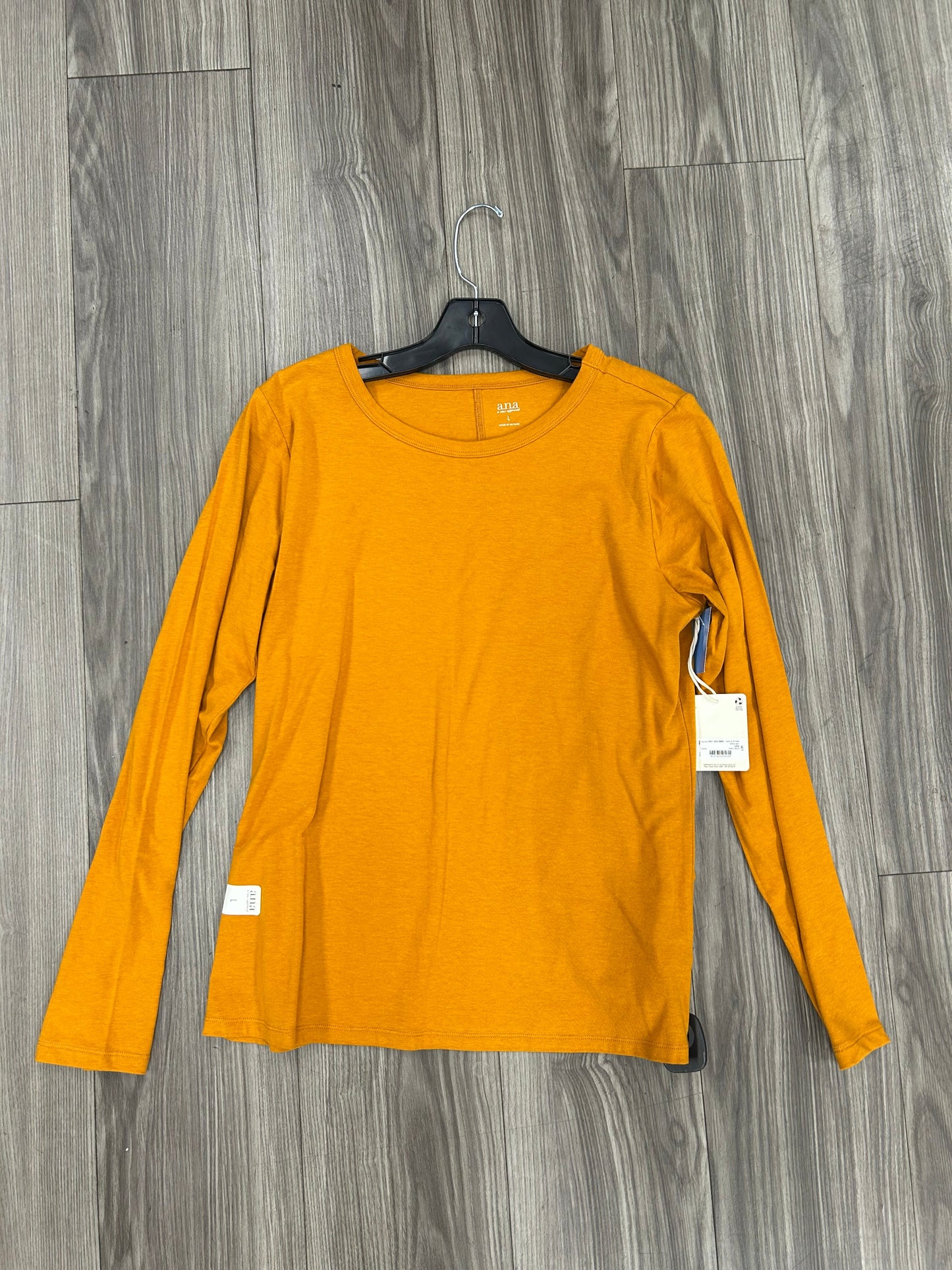 Top Long Sleeve By Ana In Yellow, Size: L