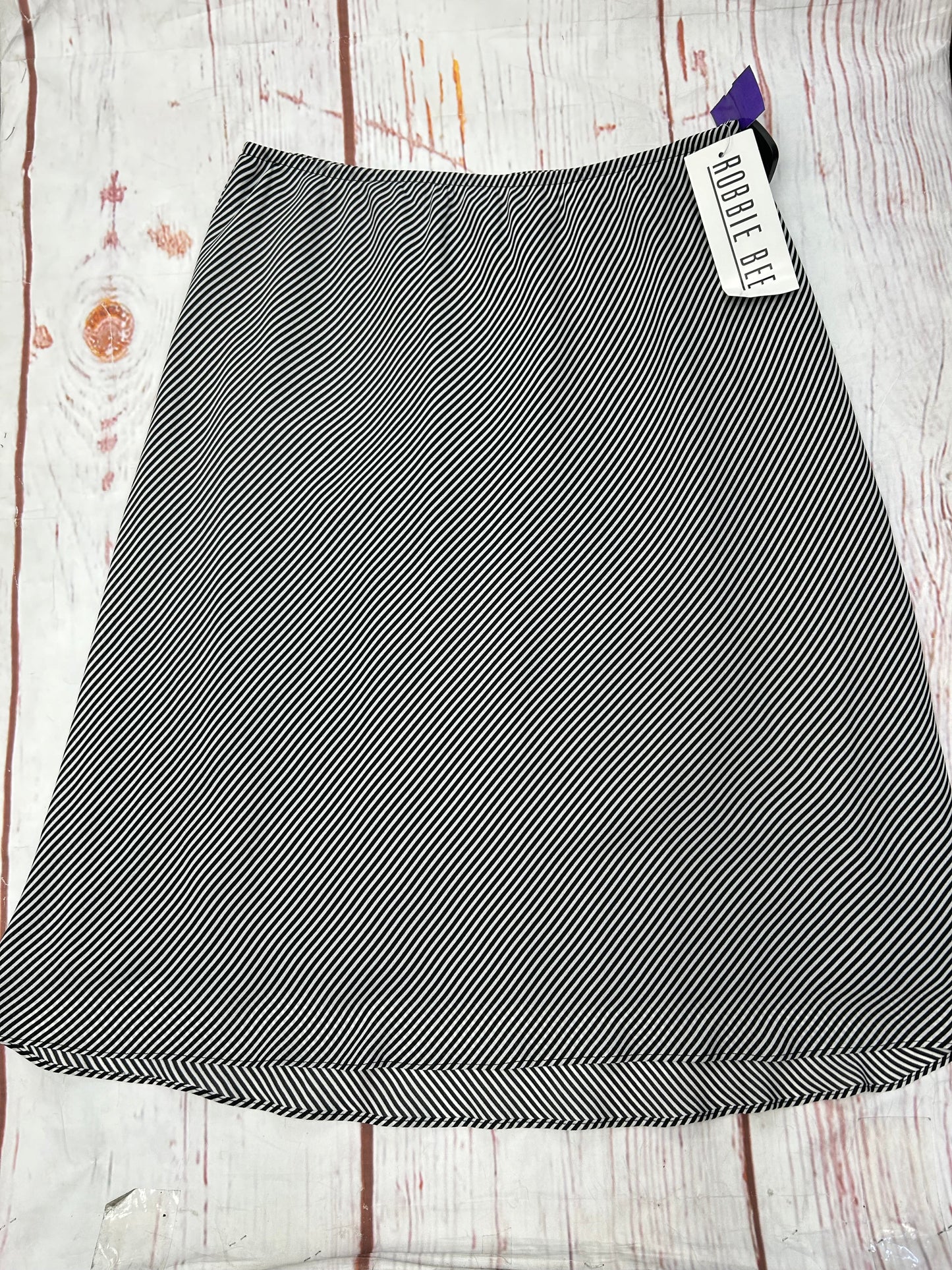 Skirt Midi By Robbie Bee In Striped, Size: 14