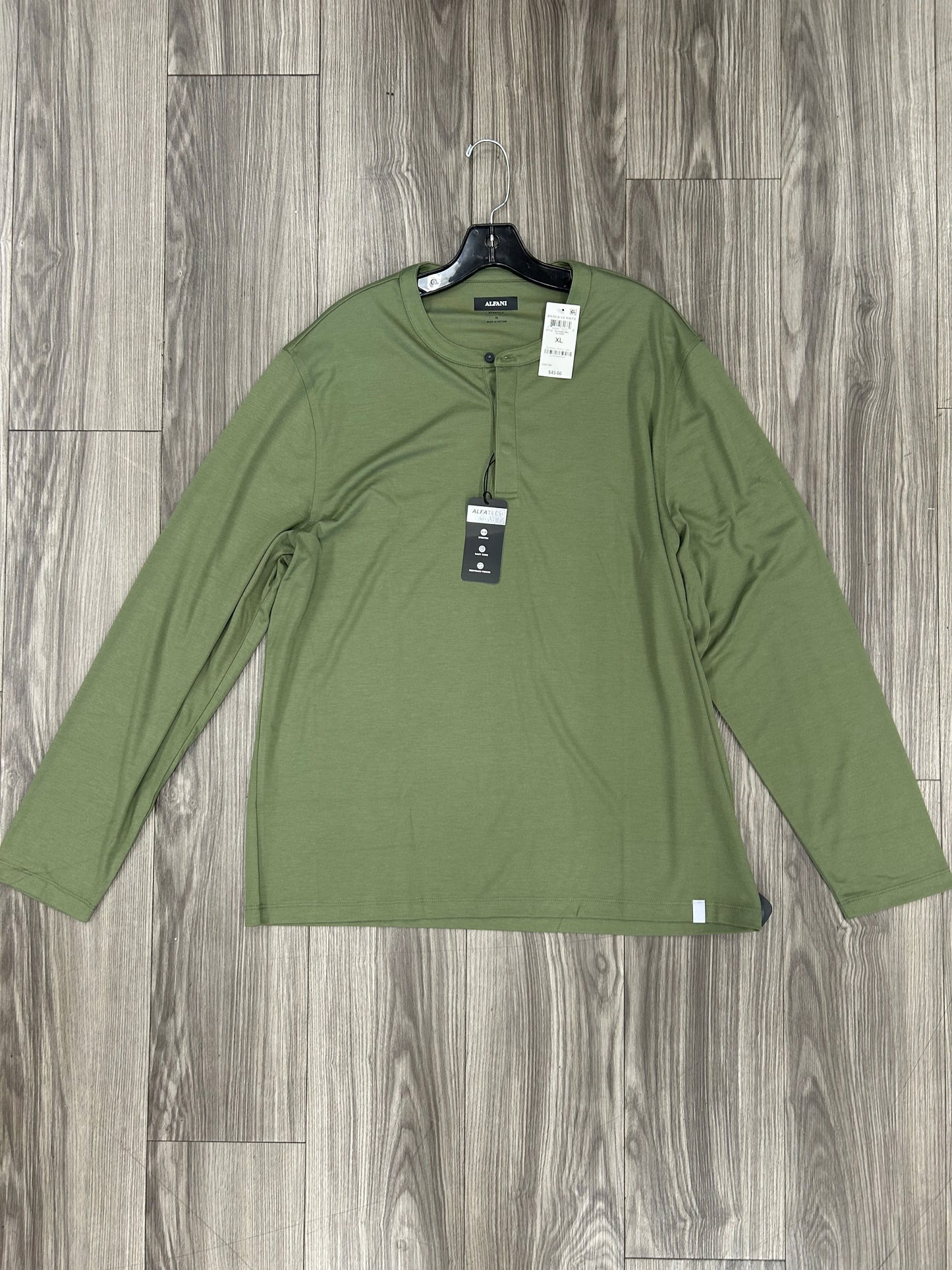 Top Long Sleeve By Alfani In Green, Size: Xl