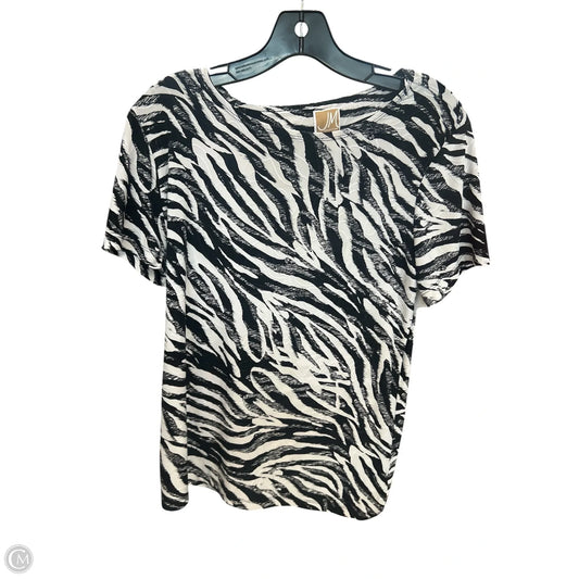 Top Short Sleeve By Jm Collections In Animal Print, Size: S