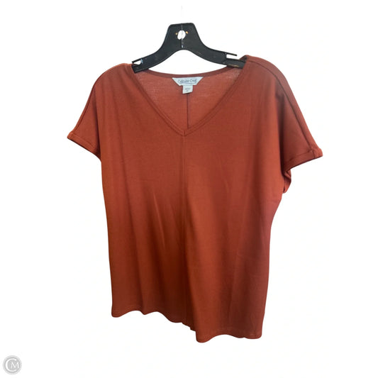 Top Short Sleeve By Coldwater Creek In Orange, Size: Sp