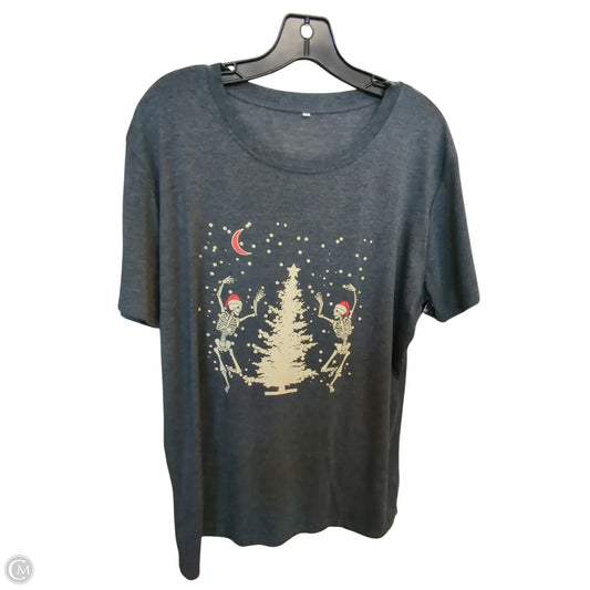 Top Short Sleeve By Clothes Mentor In Grey, Size: Xl