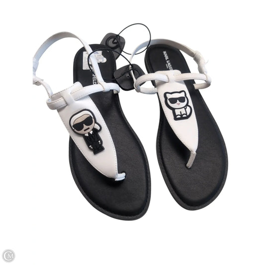 Shoes Designer By Karl Lagerfeld In Black & White, Size: 11