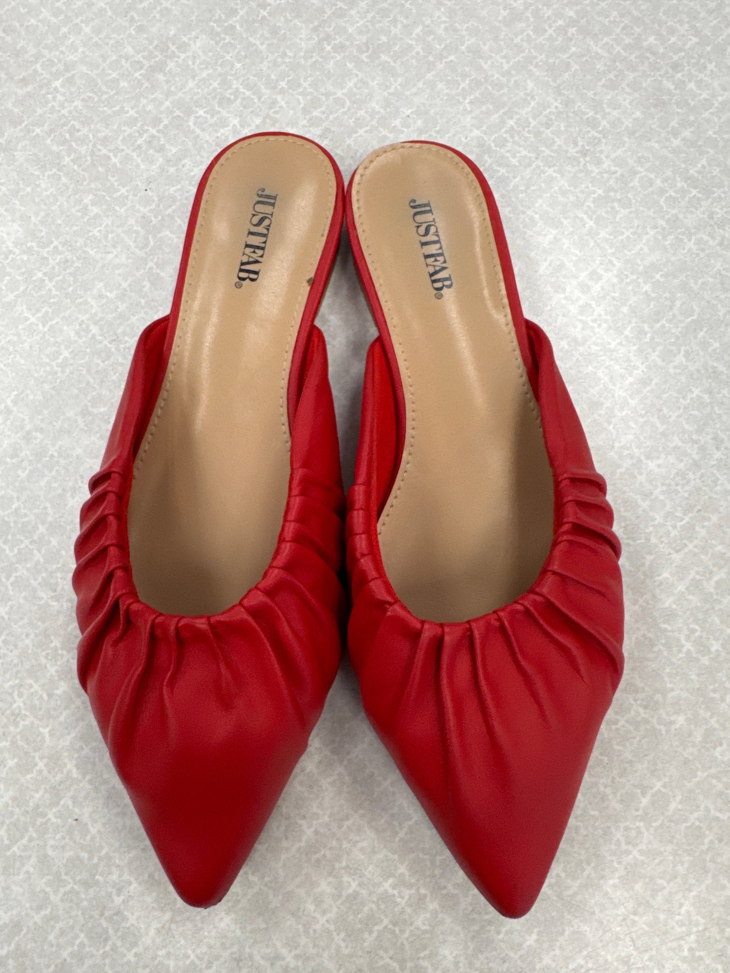 Shoes Flats Ballet By Just Fab In Red, Size: 7.5