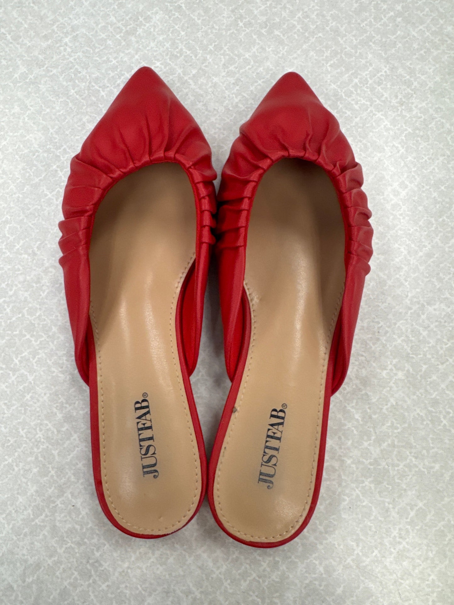 Shoes Flats Ballet By Just Fab In Red, Size: 7.5