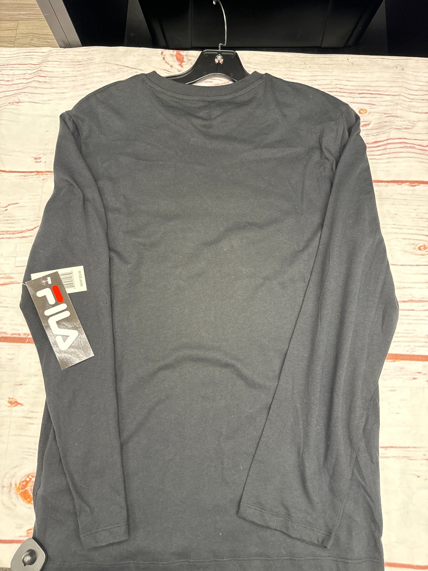 Top Long Sleeve By Fila In Black, Size: Xl