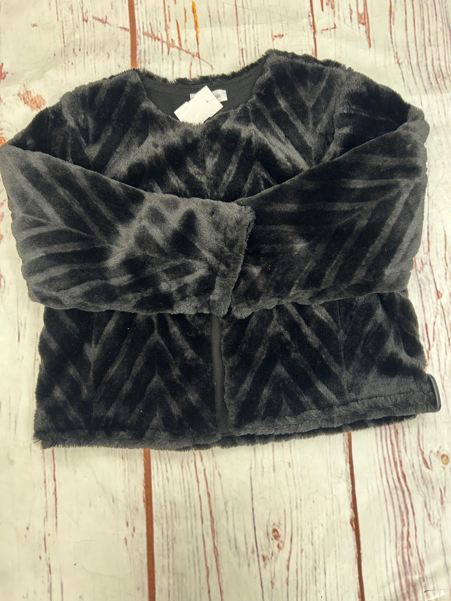 Jacket Faux Fur & Sherpa By Calvin Klein In Black, Size: S