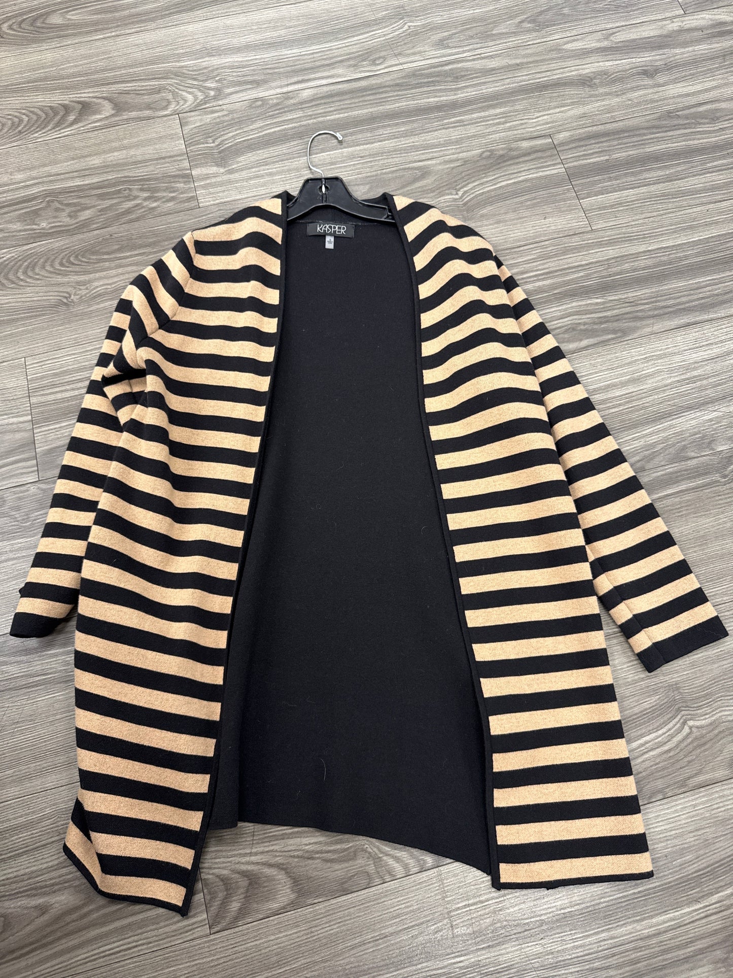 Cardigan By Kasper In Black Tan, Size: S