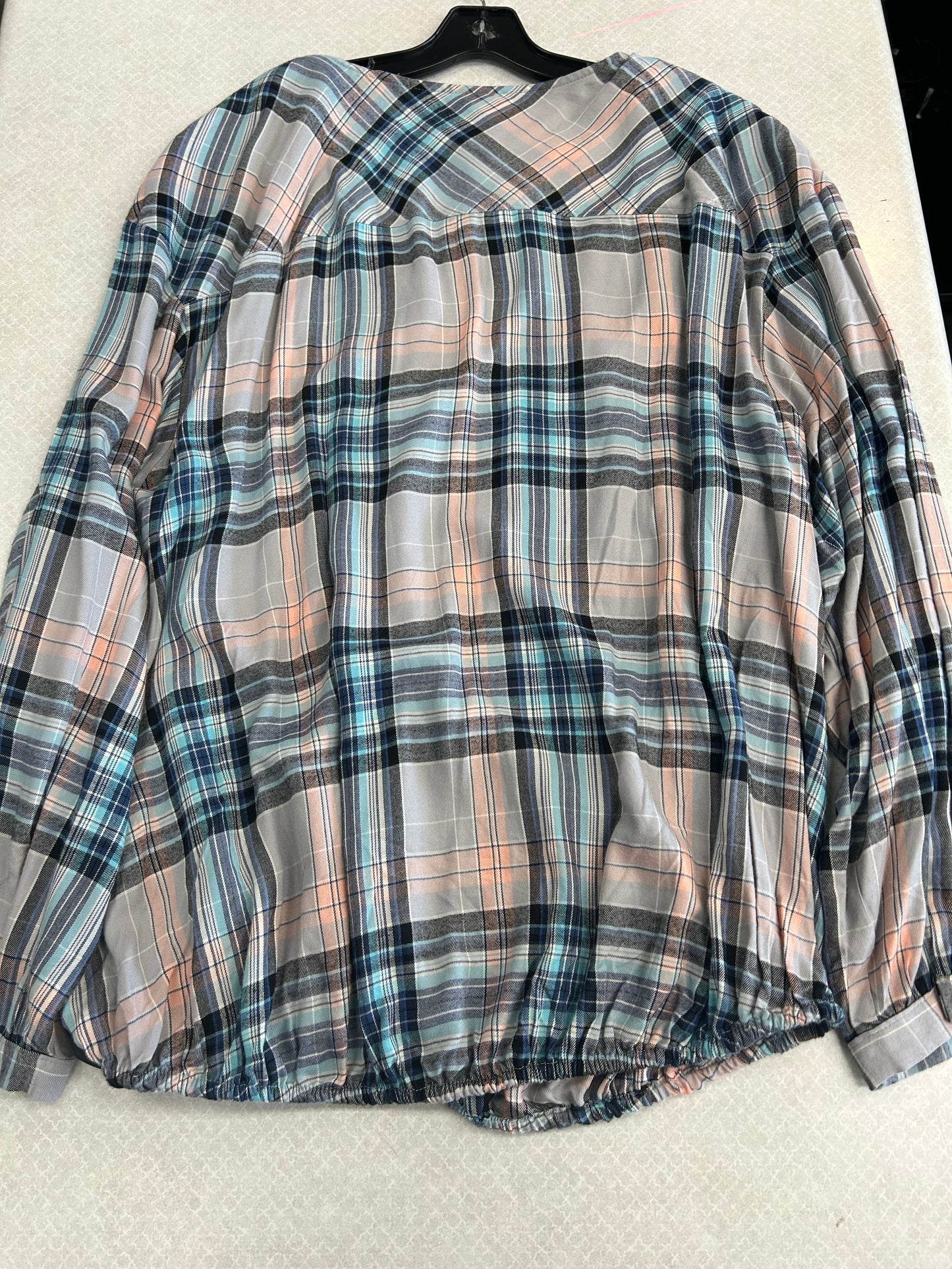 Blouse Long Sleeve By Lane Bryant In Plaid, Size: 3x