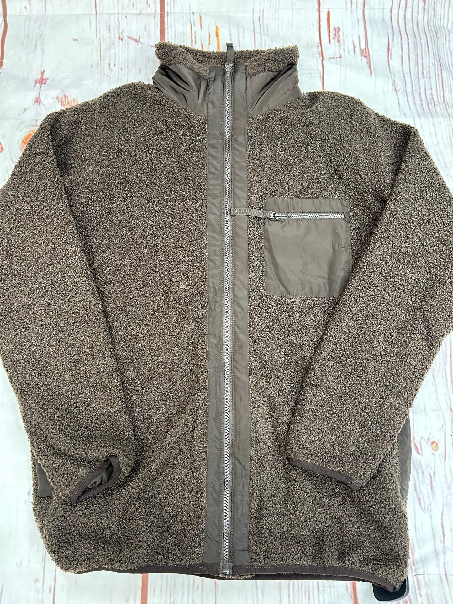 Jacket Fleece By Mono B In Brown, Size: S