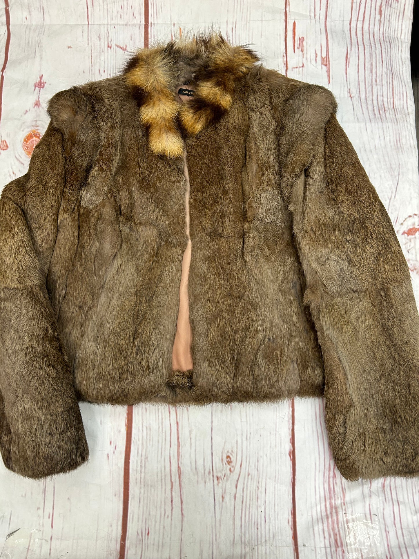 Coat Faux Fur & Sherpa By Clothes Mentor In Brown, Size: S