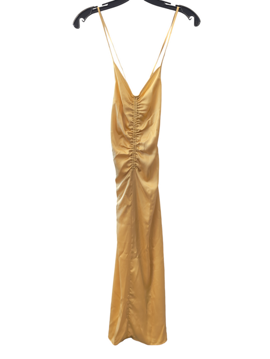 Dress Party Midi By H&m In Gold, Size: Xs