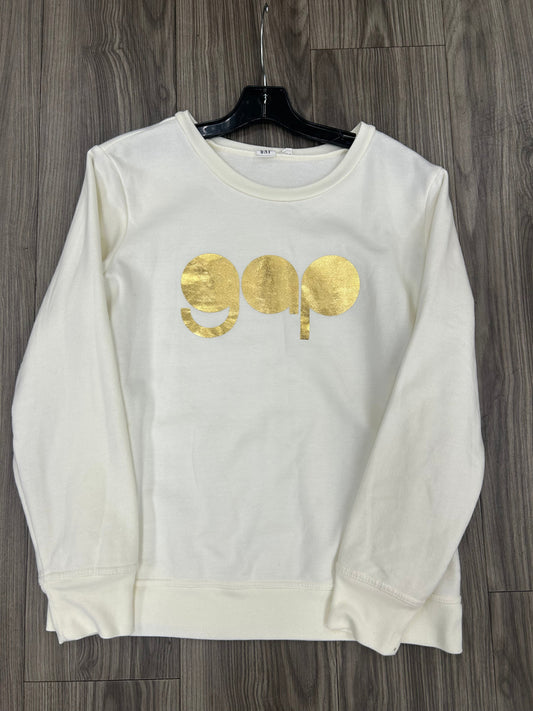 Sweatshirt Crewneck By Gap In White, Size: M