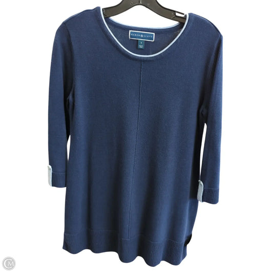 Sweater By Karen Scott In Blue, Size: S