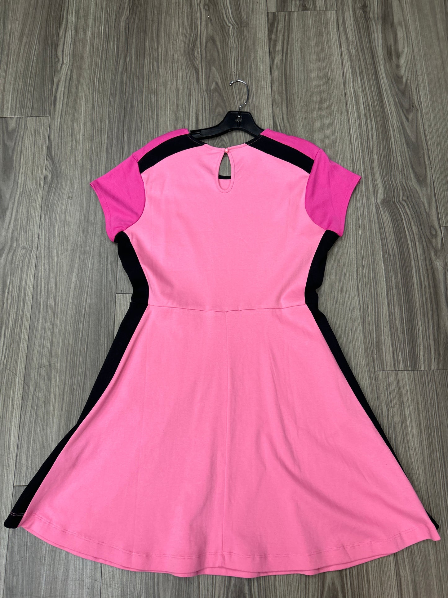 Dress Casual Midi By New York And Co In Black & Pink, Size: L