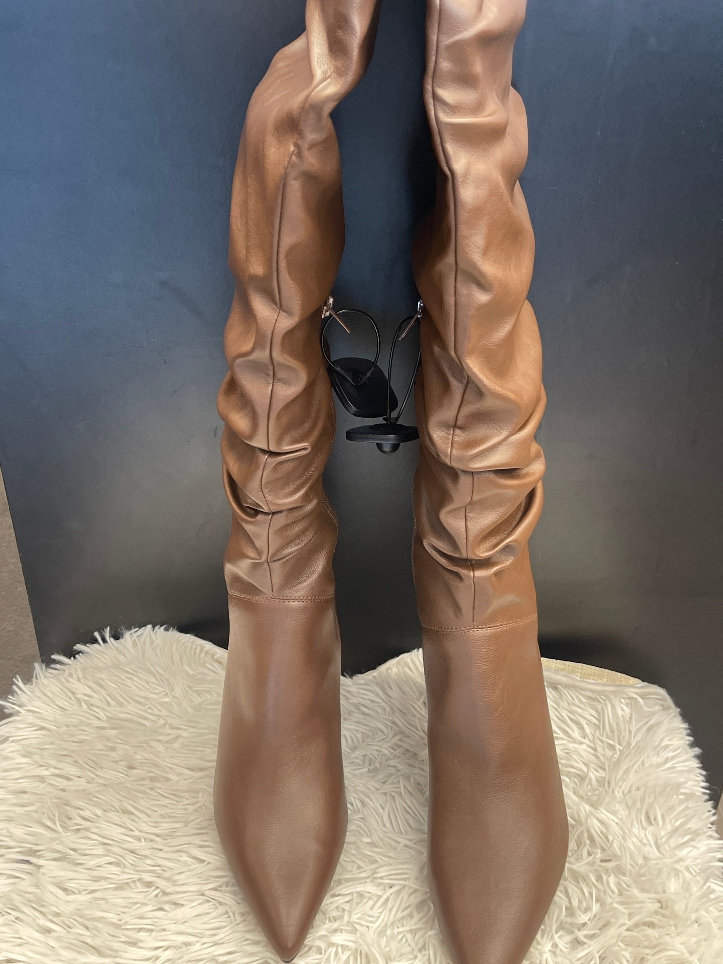 Boots Over-the-knee Heels By Shoedazzle In Brown, Size: 9.5