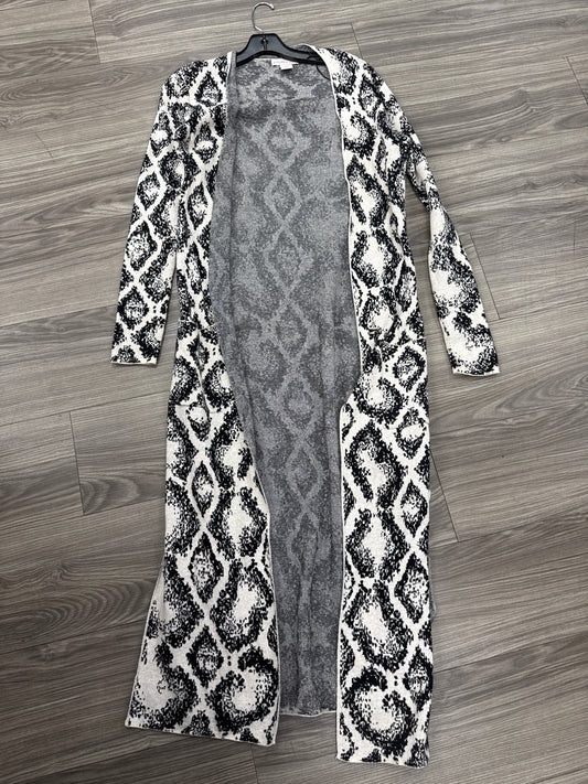 Cardigan By Clothes Mentor In Black & Cream, Size: Xs