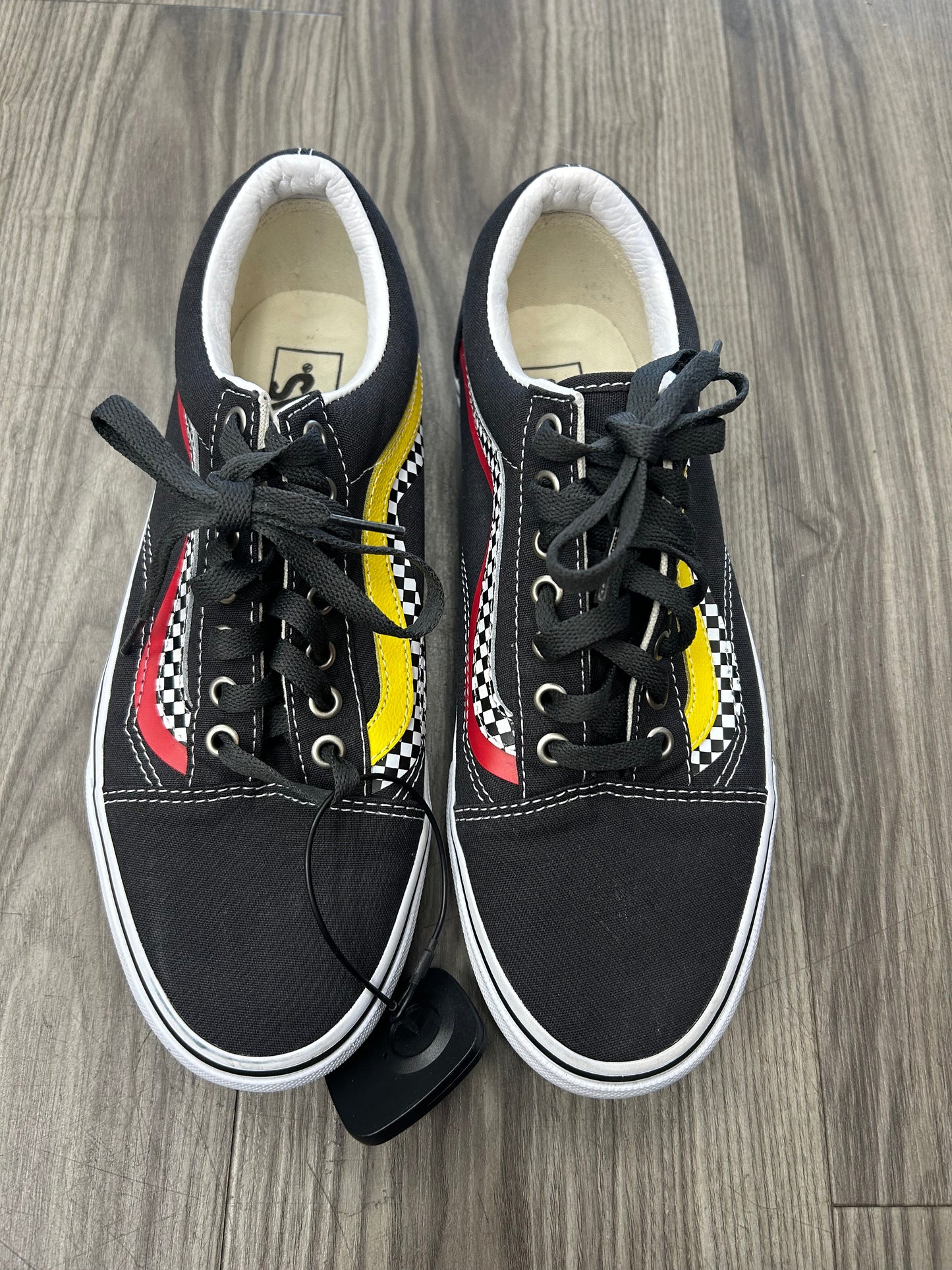 Shoes Sneakers By Vans In Black & Red, Size: 10