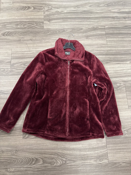 Jacket Faux Fur & Sherpa By 32 Degrees In Maroon, Size: L