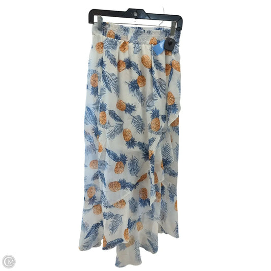 Skirt Midi By Cupshe In Blue & White, Size: L