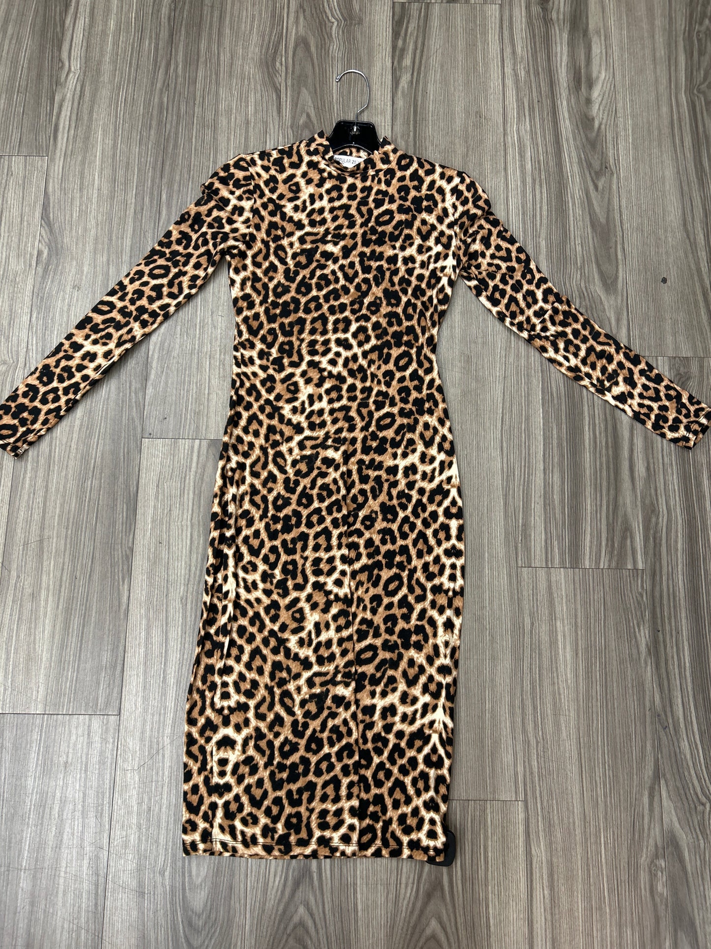 Dress Party Midi By Clothes Mentor In Leopard Print, Size: M