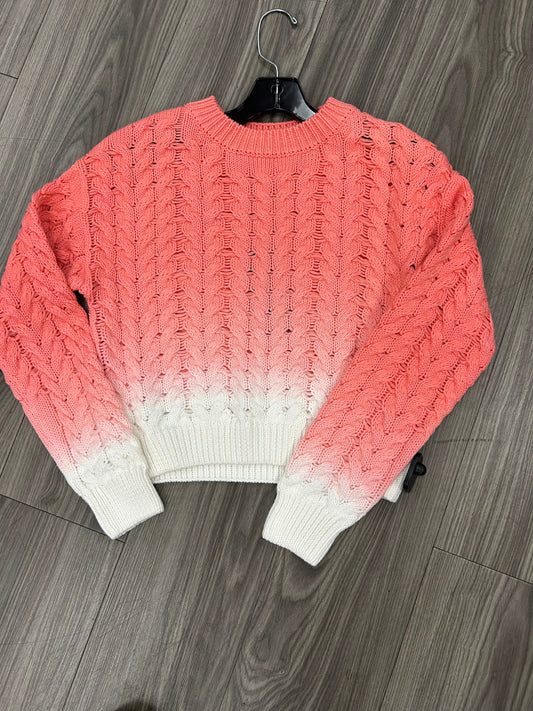 Sweater By Clothes Mentor In Pink & White, Size: Xs
