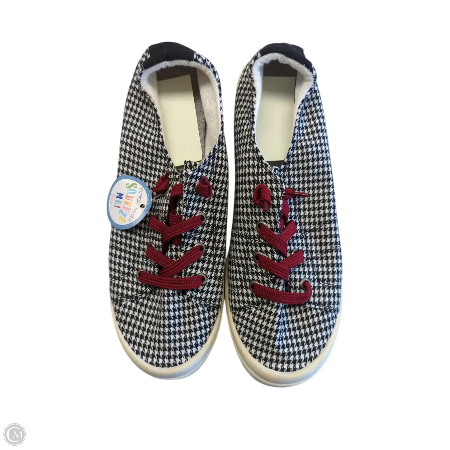 Shoes Sneakers By Jelly Pop In Black & White, Size: 10