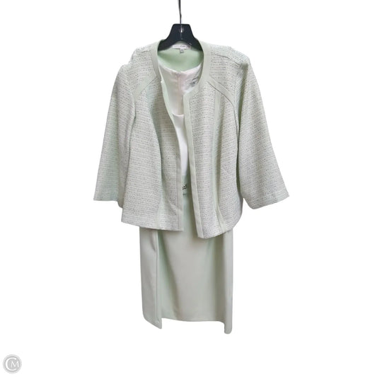 Dress Set 2pc By Studio 1 In Green & White, Size: 16