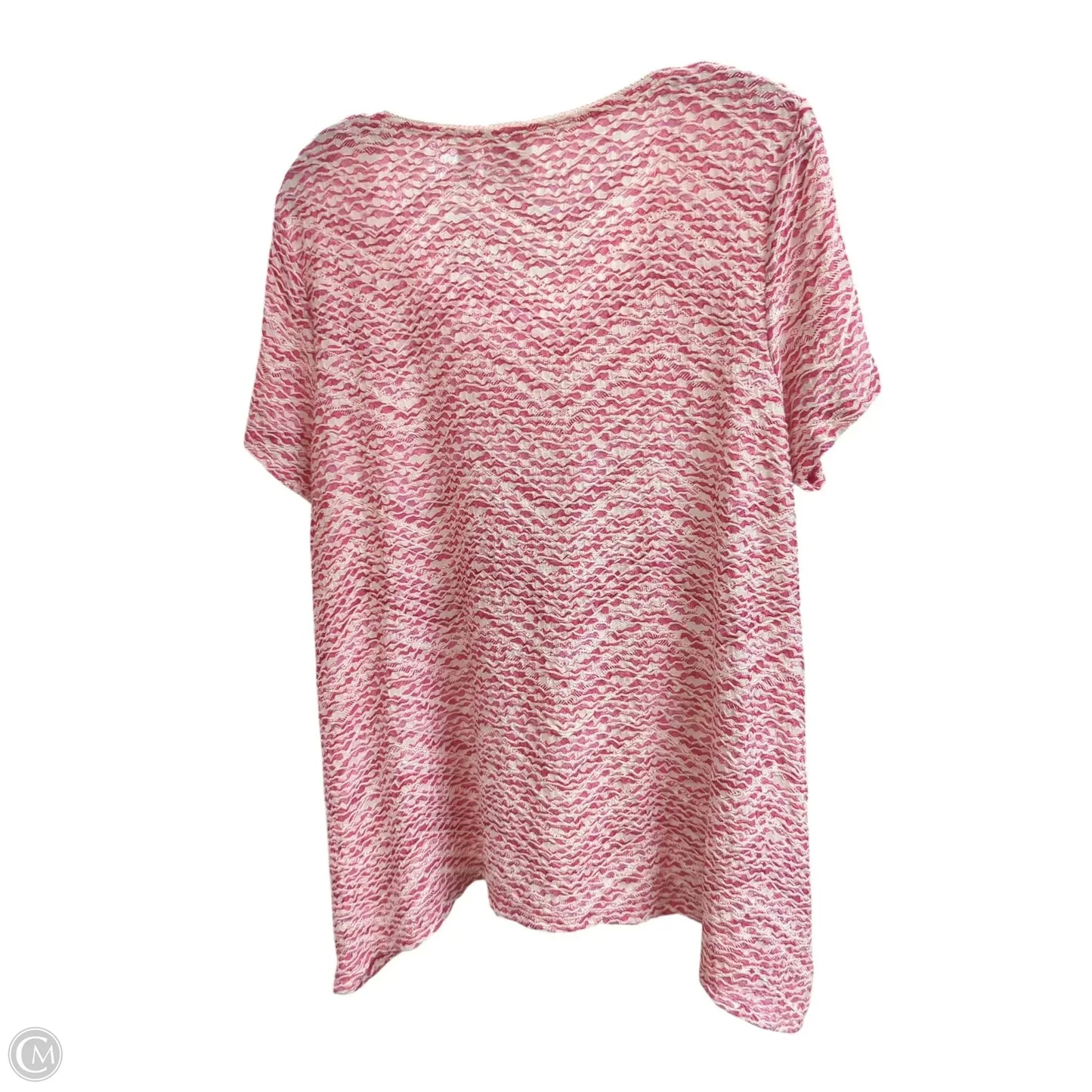 Top Short Sleeve By Kim Rogers In Pink, Size: Xl