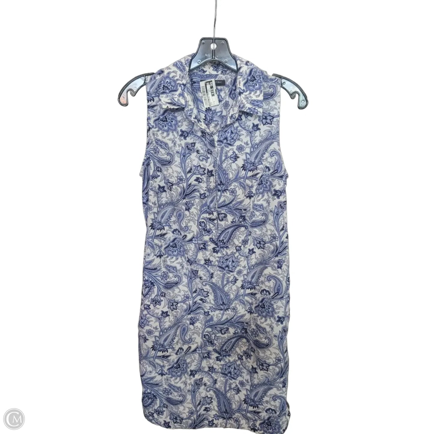 Dress Casual Midi By Banana Republic In Blue, Size: 2