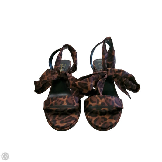 Shoes Heels Block By Jessica Simpson In Animal Print, Size: 7.5