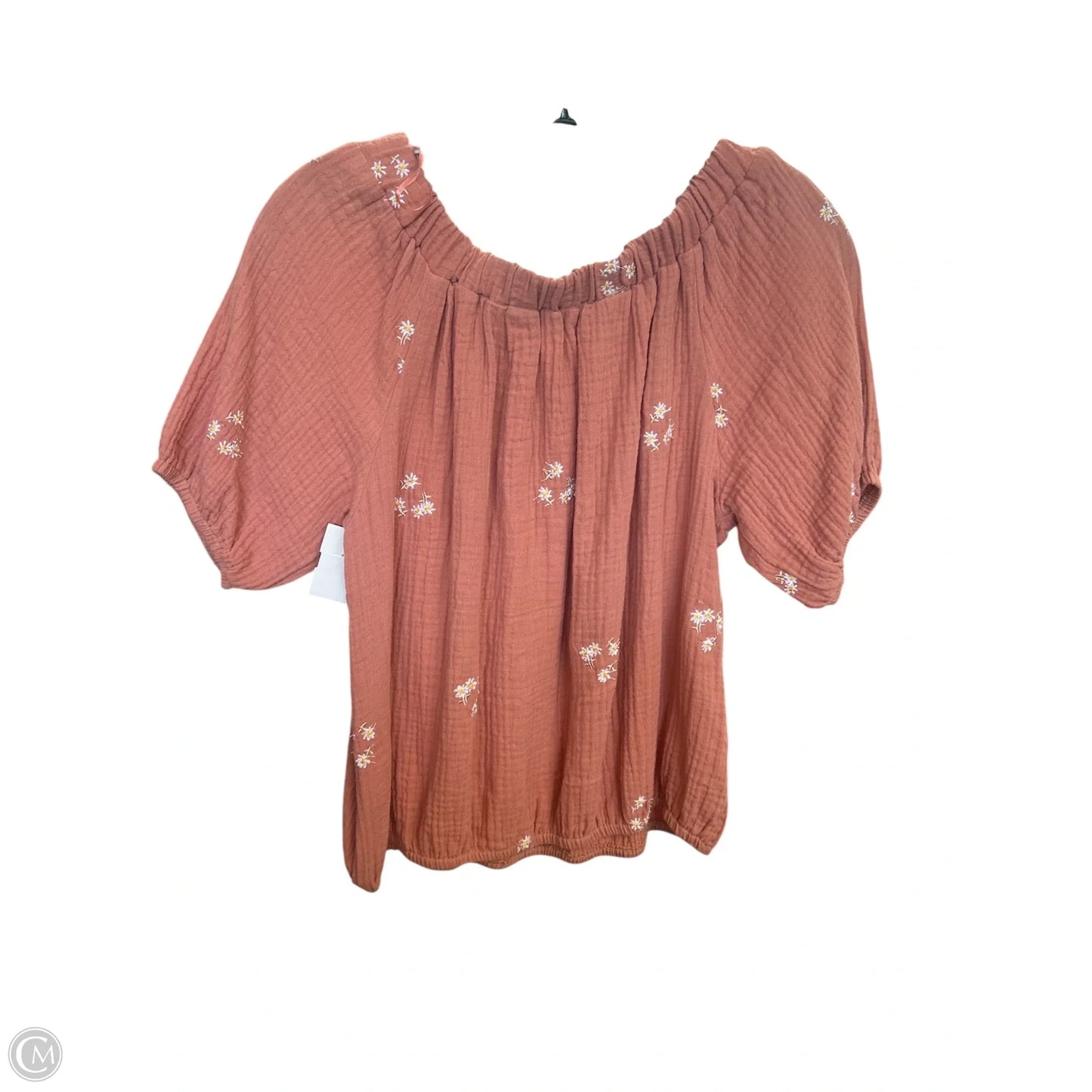 Top Short Sleeve By Solitaire In Orange, Size: S