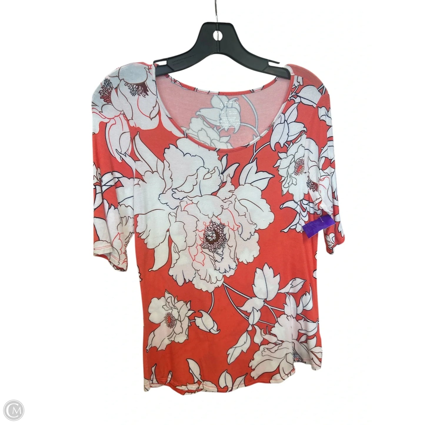 Top 3/4 Sleeve By Apt 9 In Orange, Size: Sp