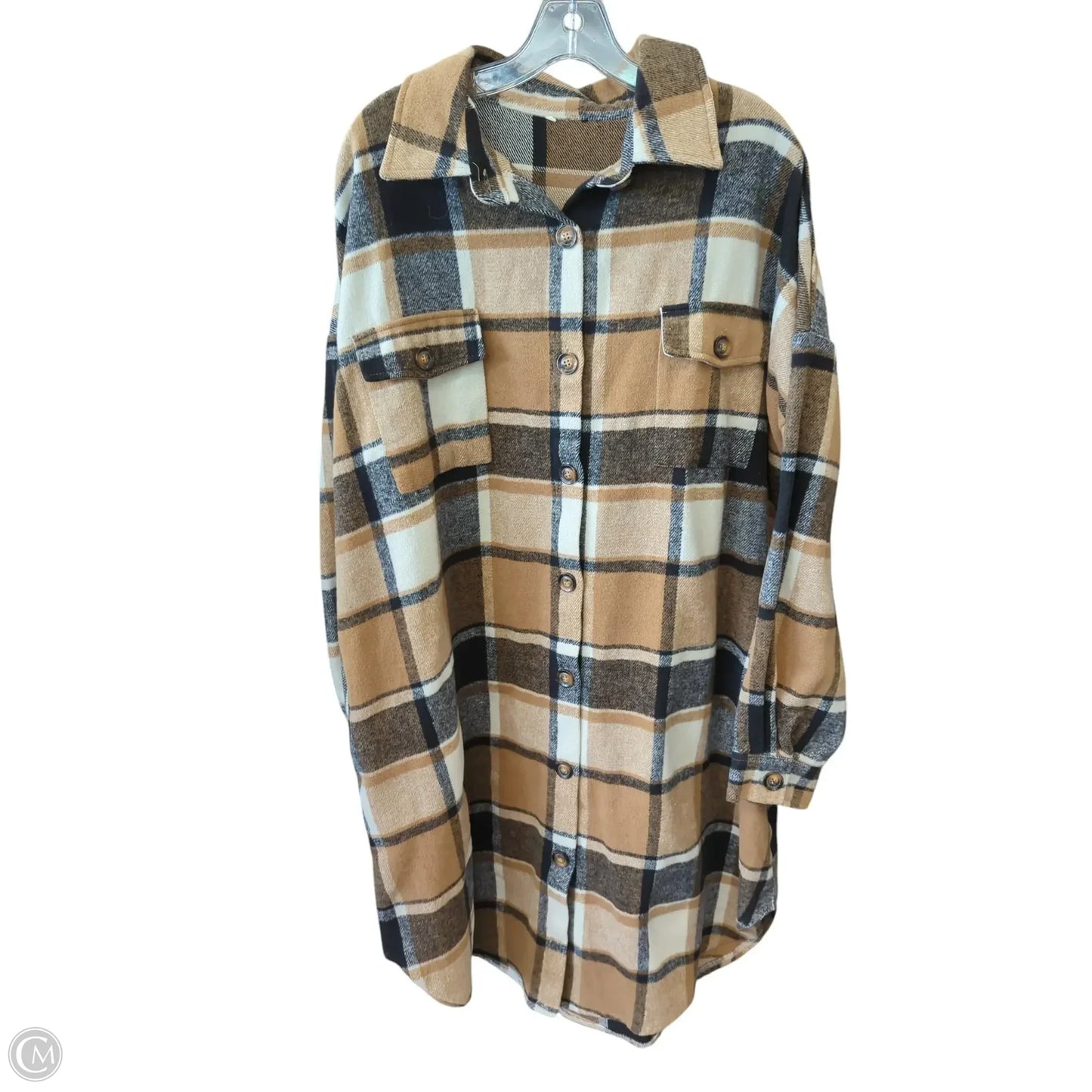 Jacket Fleece By Clothes Mentor In Plaid Pattern, Size: Xxl