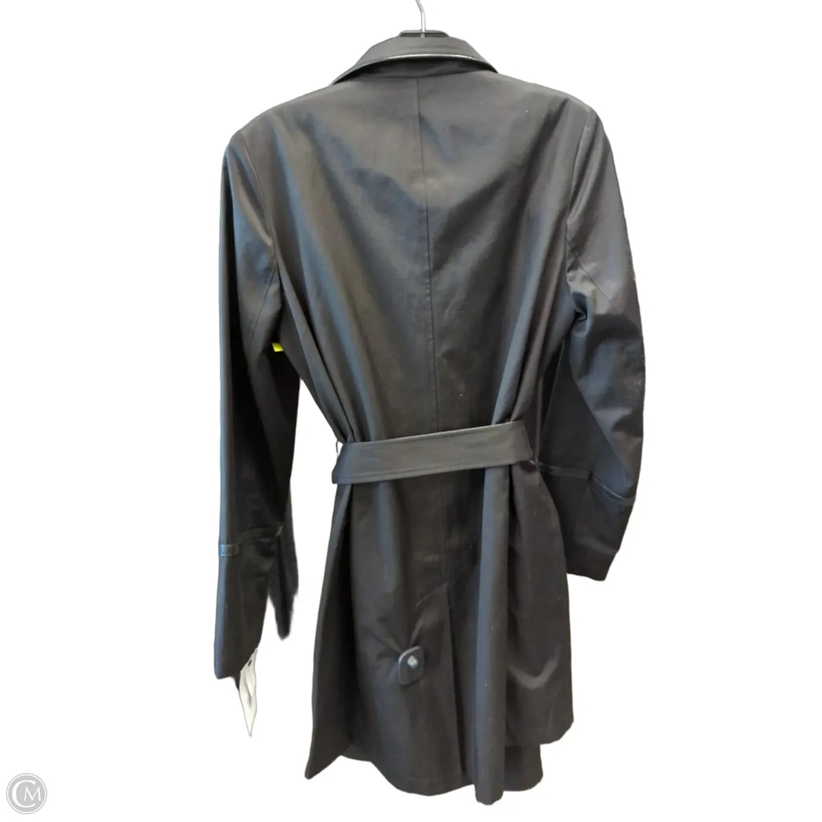 Coat Raincoat By Via Spiga In Black, Size: M