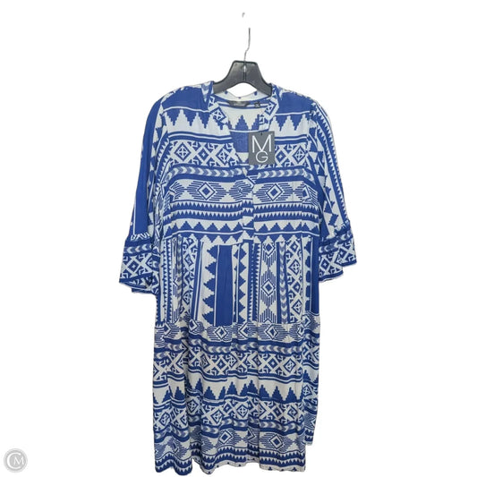 Dress Casual Short By Mlle Gabrielle In Blue & White, Size: S