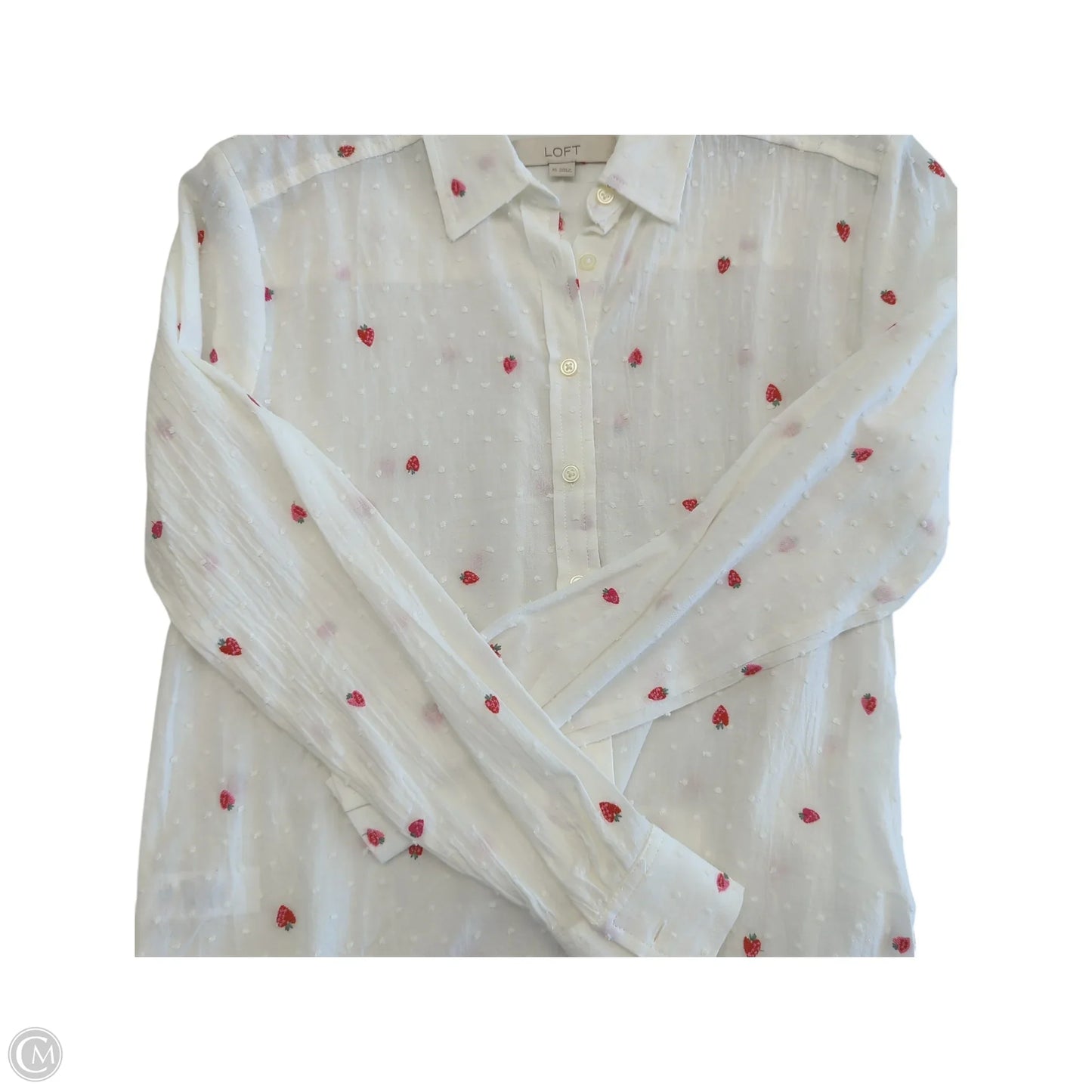 Top Long Sleeve By Loft In White, Size: Xs