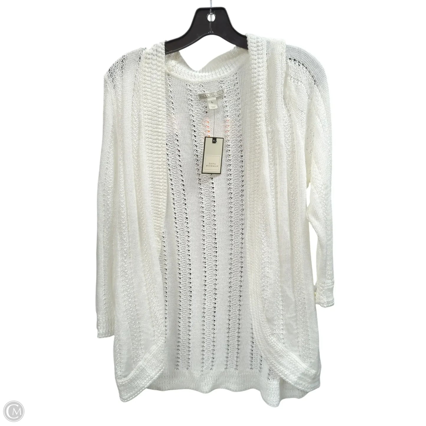 Cardigan By Dana Buchman In White, Size: L