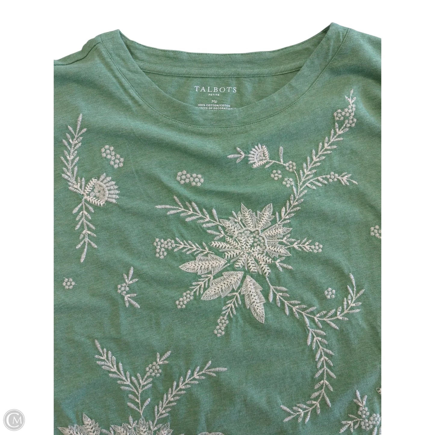 Top Short Sleeve By Talbots In Green, Size: Mp
