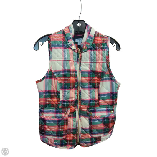 Vest Puffer & Quilted By Crown And Ivy In Plaid Pattern, Size: S